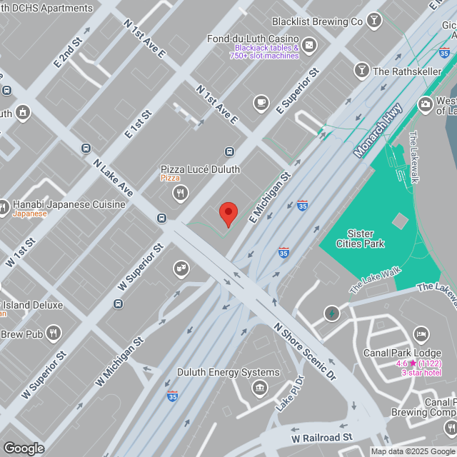 Map of downtown Duluth